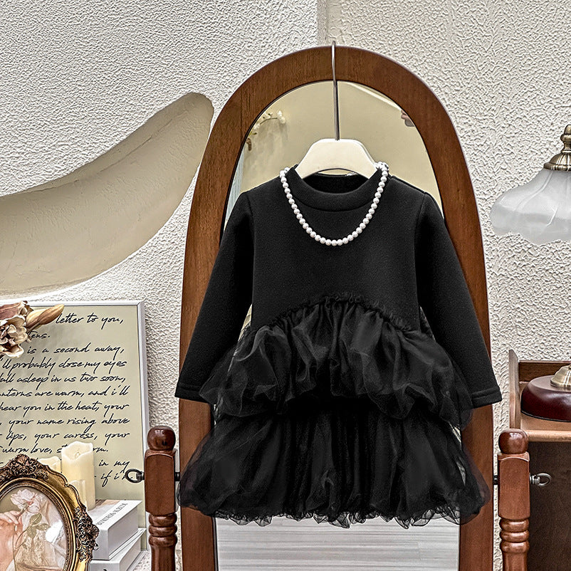 Girls' dress  spring/autumn new fashionable and stylish baby girl tutu princess dress little girl mesh skirt
