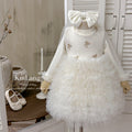 Girls' dress  winter pink children's performance princess dress toddler & little girl bowknot gown