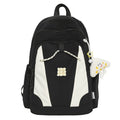 New plush charm backpack - cute japanese style, large capacity, lightweight school bag for middle school girls, plush double shoulder bag