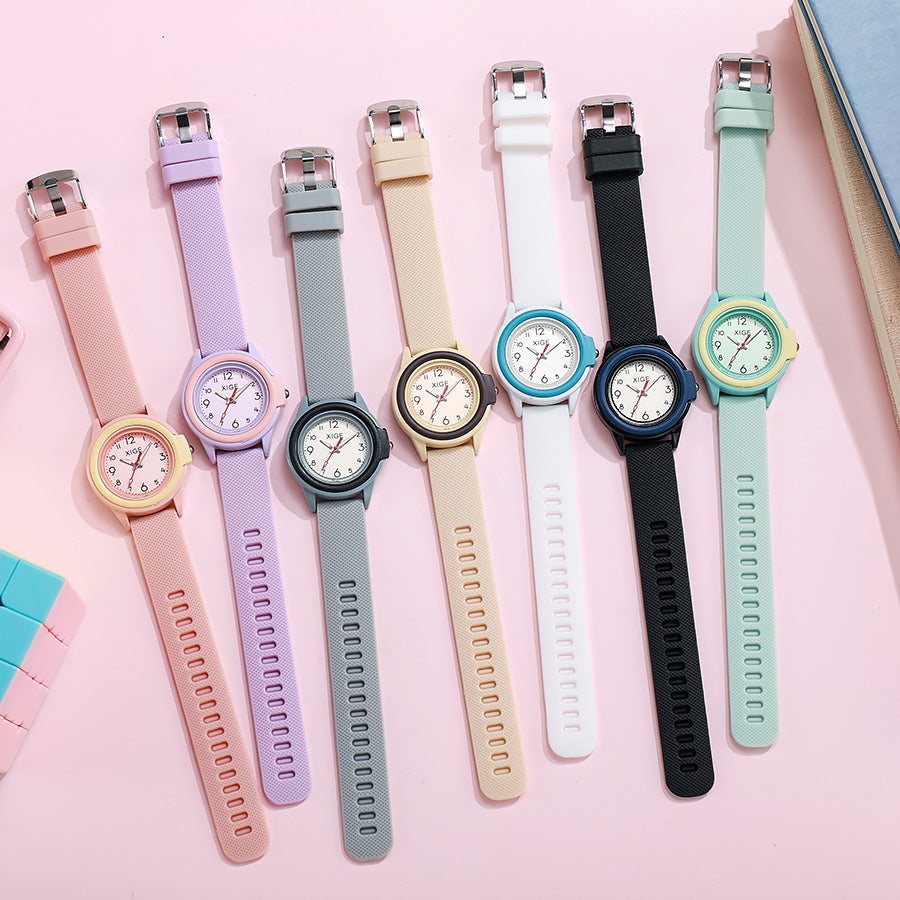 New minimalist digital exam-specific student watch, candy color couple's niche waterproof quartz watch, women's watch wholesale