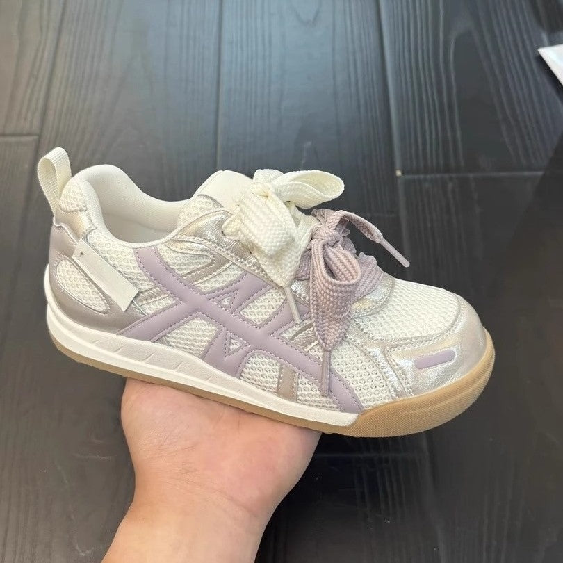 Thick sole mesh breathable argan shoes for women 2026summernew arrivalretro german training shoes casualeasiest for match sports dad shoes