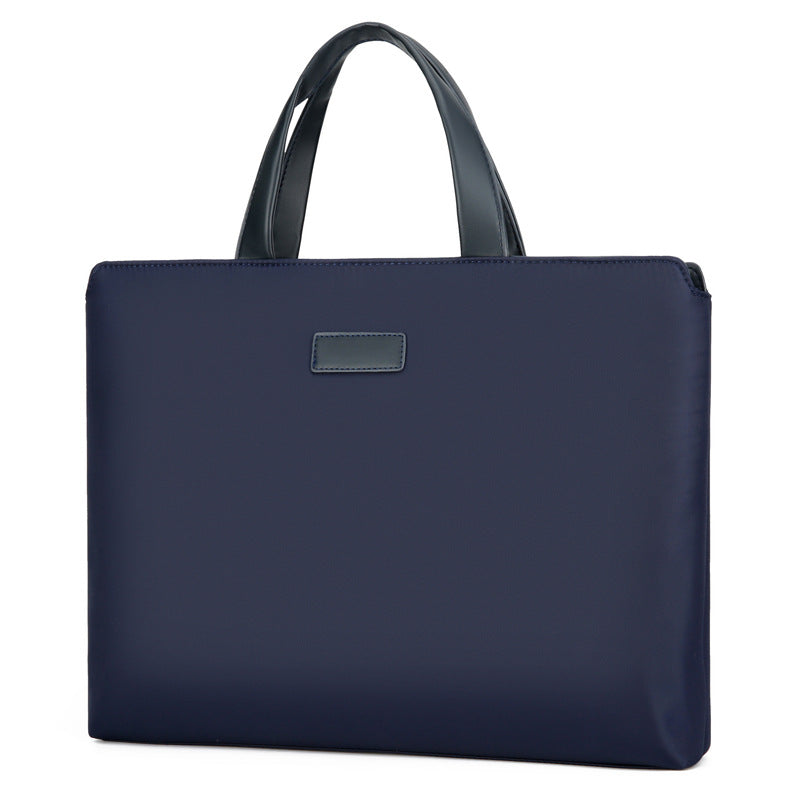 New men's fashion trend horizontal bag business meeting document bag portable briefcase large capacity high value