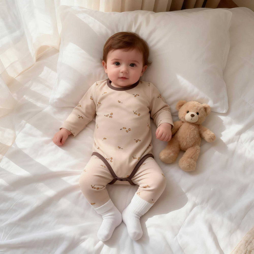 Baby pajamas cotton clothes baby home clothes bottomintimates autumn and winter belly cover high waist belly protection suit autumn pants