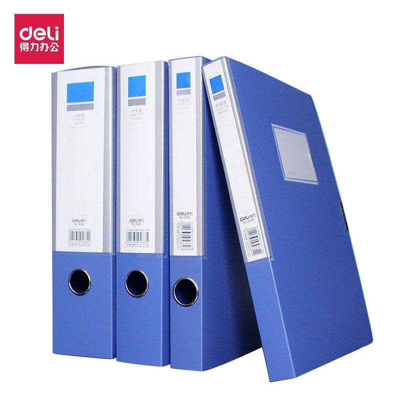 Deli data box A4 plastic file box 25/35/55/75mm file box file storage box manufacturers wholesale