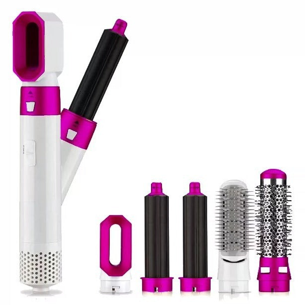 Cross-border hot comb 5-in-1 hot air comb aluminum alloy hair straightener automatic curling iron electric hair dryer