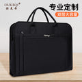 Waterproof large capacity briefcase oxford cloth handbag document storage bag printed office file organizer