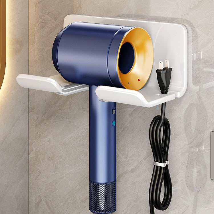 Bathroom cosmetic storage rack hair dryer holder bathroom gun gray wall-mounted paper towel storage rack hair dryer