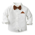 new arrival baby boy spring children's clothing kidssuitlong sleeves shirt overalls boys gentleman's first birthday dress