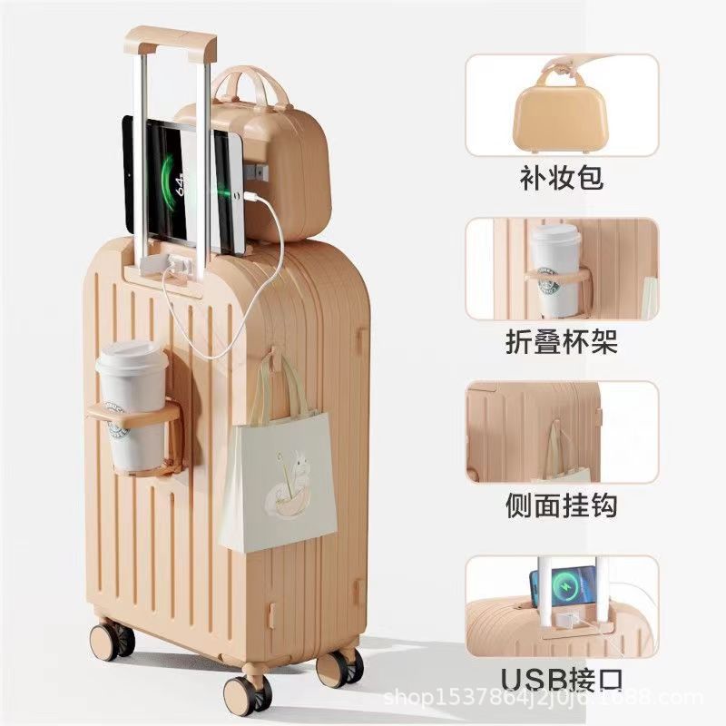 Multifunctional suitcase trolley case Korean version universal wheel mother case girls high value password zipper case men boarding
