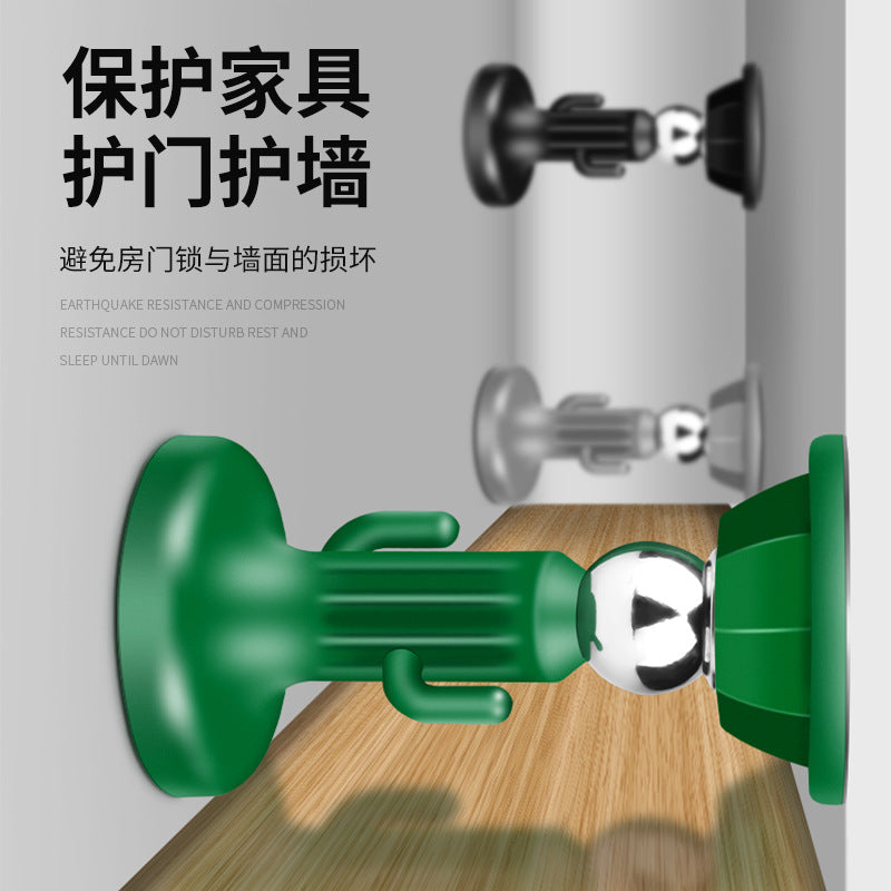 Door suction without punching new door stopper anti-collision silicone door stopper household strong magnetic silent door touch suction
