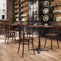 American retro solid wood square table and chair set - ideal for cafes, bubble tea shops, dessert parlors, western restaurants, and cocktail bars - commercial grade table