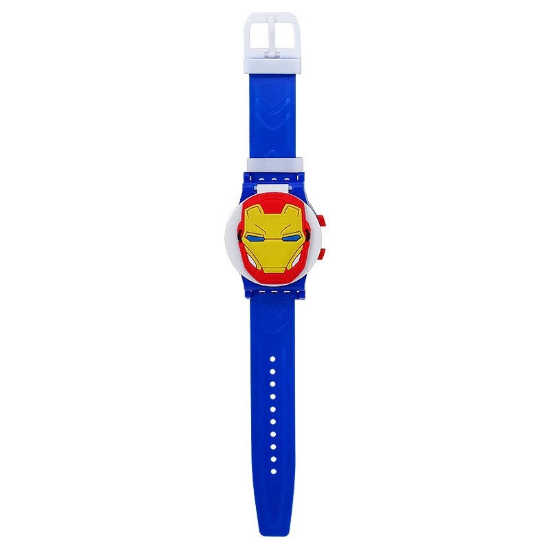 Kids' cartoon light-up watch - marvel spider-man, unicorn, elsa princess - flashing electronic toy watch for boys and girls