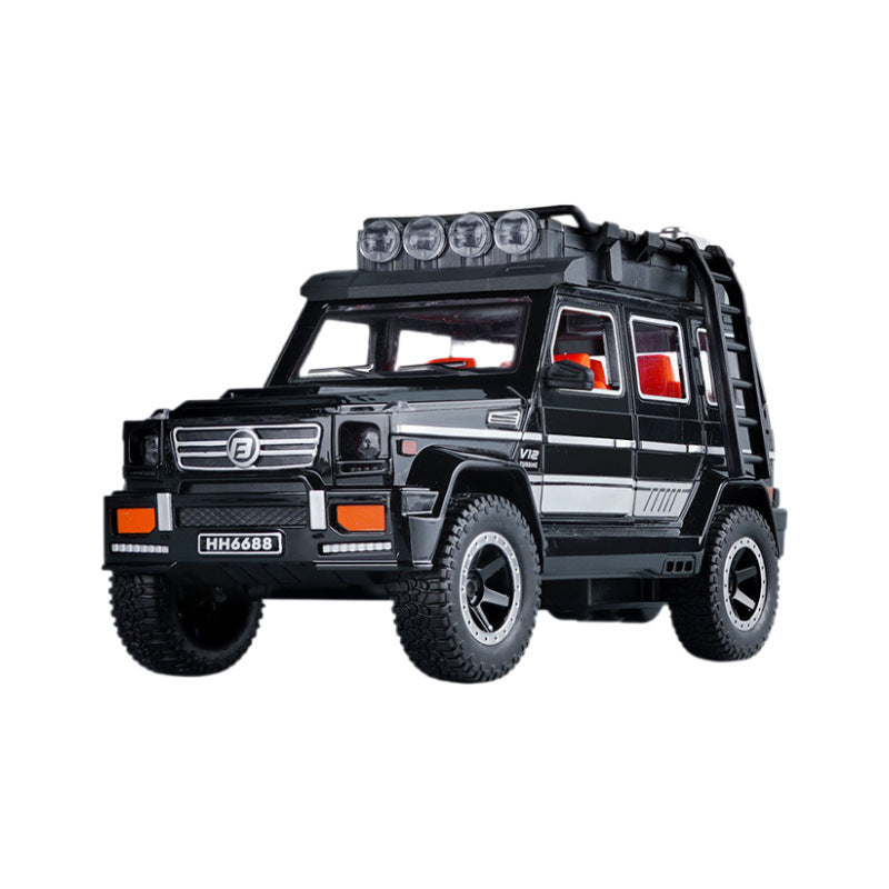 Kids' realistic inertia off-road vehicle model - doors open, lights & music - inertia toy car - cross-border hot seller