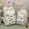 Printed graffiti student backpack - waterproof, cute, large capacity, unique, versatile school bag - korean style for girls