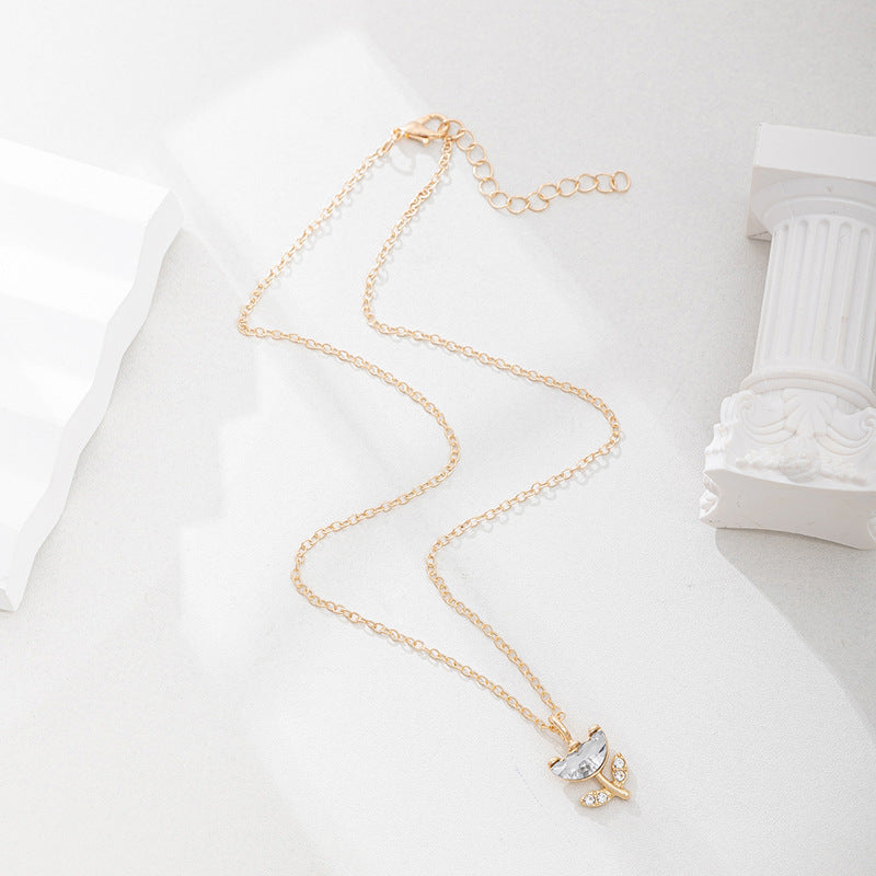 Sweater chain accessible luxury wholesale european and american cross-border autumn and winter jewelry women's versatile alloy pendant niche diamond flower necklace