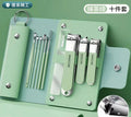 Stainless steel nail clipper set, various manicure sets, nail clipper set, manicure tools, 10-piece set, ready stock wholesale
