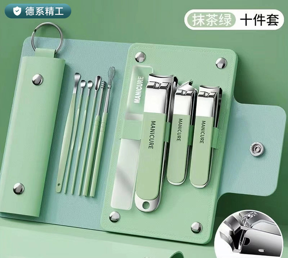 Nail clipper set leather case manicure manicure tool german precision douyin hot style nail clipper nail clipper set