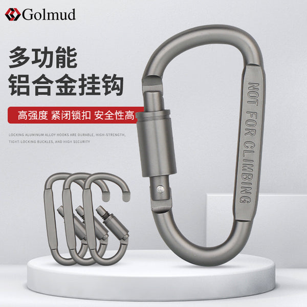 Golmud Aluminum Alloy Belt Safety Buckle Hook D Type Spring Buckle GM9120 Keychain Kettle Backpack Buckle