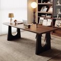 Walnut-colored living room desk, large workbench, large board dining desk, integrated conference desk, solid wood dining table