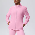 Fall and winternew arrival warm zipper sweatshirtoutwear outdoor casual running fitness fleece-linedheattech sports outwear women