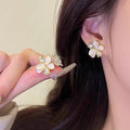 Small fresh crystal drop glaze flower earrings accessible luxuryclassyelegantelegant earrings 2026new arrival earrings wholesale