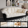 Retro fabric sofa living room new arrivaldouble straight row small apartment bedroom rental room lazy modern simple sofa