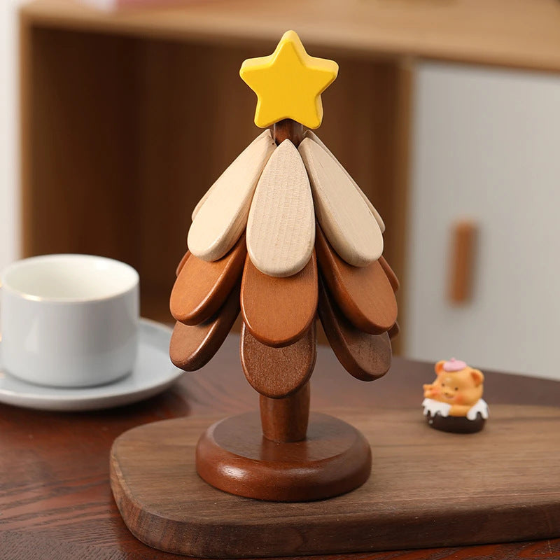 Creative and cute insulated coaster - single tree design - table decoration - creative home use - anti-scald, high temperature resistant, foldable pot holder