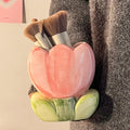 Tulip flower makeup brush holder office pen holder - trendy ins style bedroom decor desktop organizer