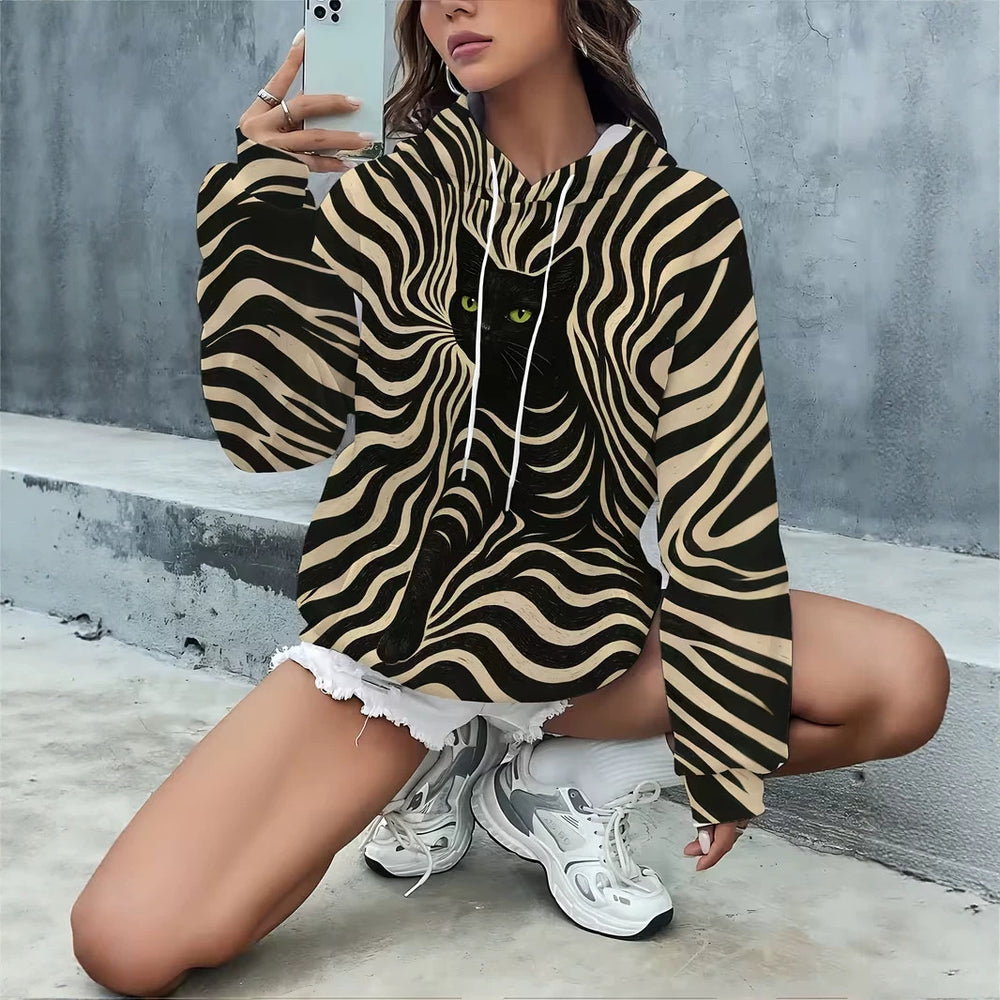 hot-selling women's hoodies, new casual loose long-sleeved hooded sweatshirts, dropshipping available