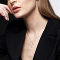 Minimalist cross pendant choker - vintage necklace