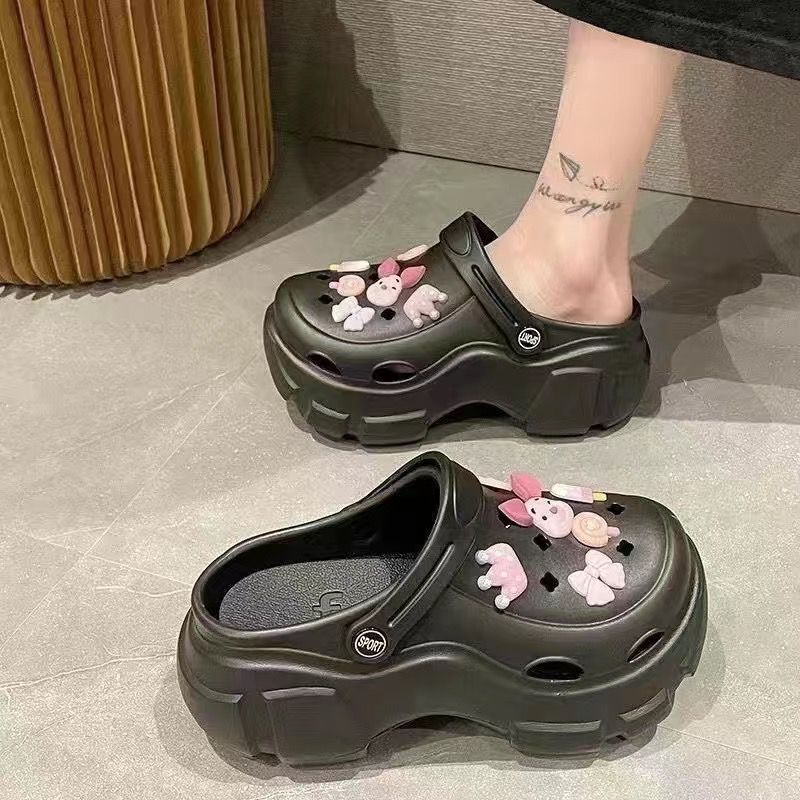 "eva clogs for women - 2024 new summer collection: chunky platform, height-boosting, trendy beach sandals"