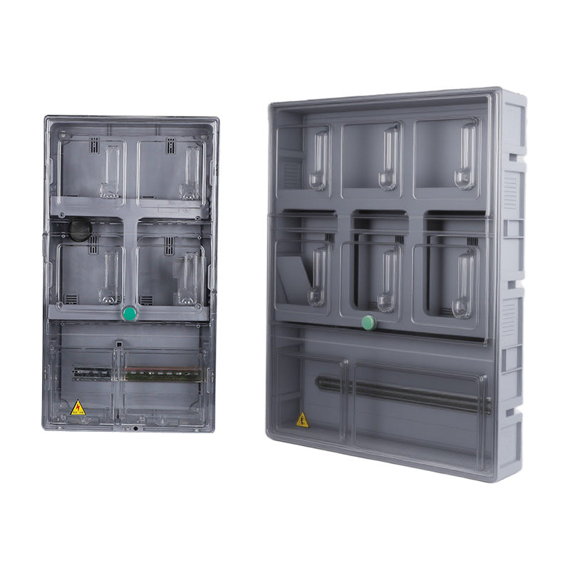 Prepaid card meter box PC transparent meter box single-phase 4 households 6 households 8 households plastic main control splicing meter box