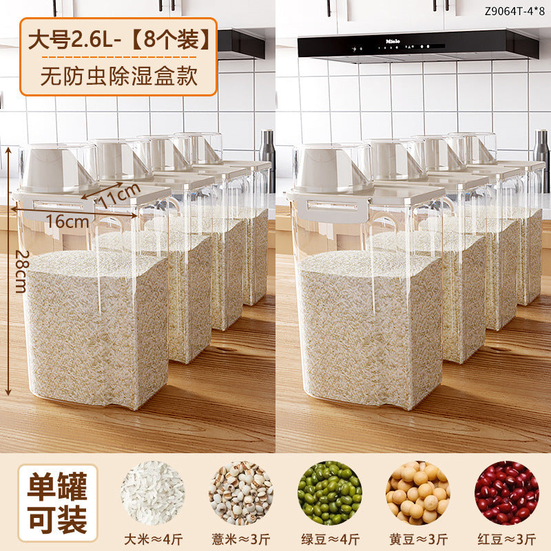 Grain storage box food grade for home kitchen noodles flour beans rice bucket food grade sealed storage
