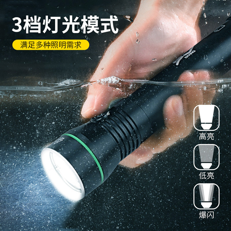 Factory direct sales Cross-border diving flashlight Outdoor equipment Night diving S4 work light Fill light Strong light flashlight