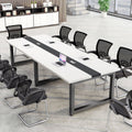 Large and small long table workbench conference table long table casual modern office desk conference room table and chair combination