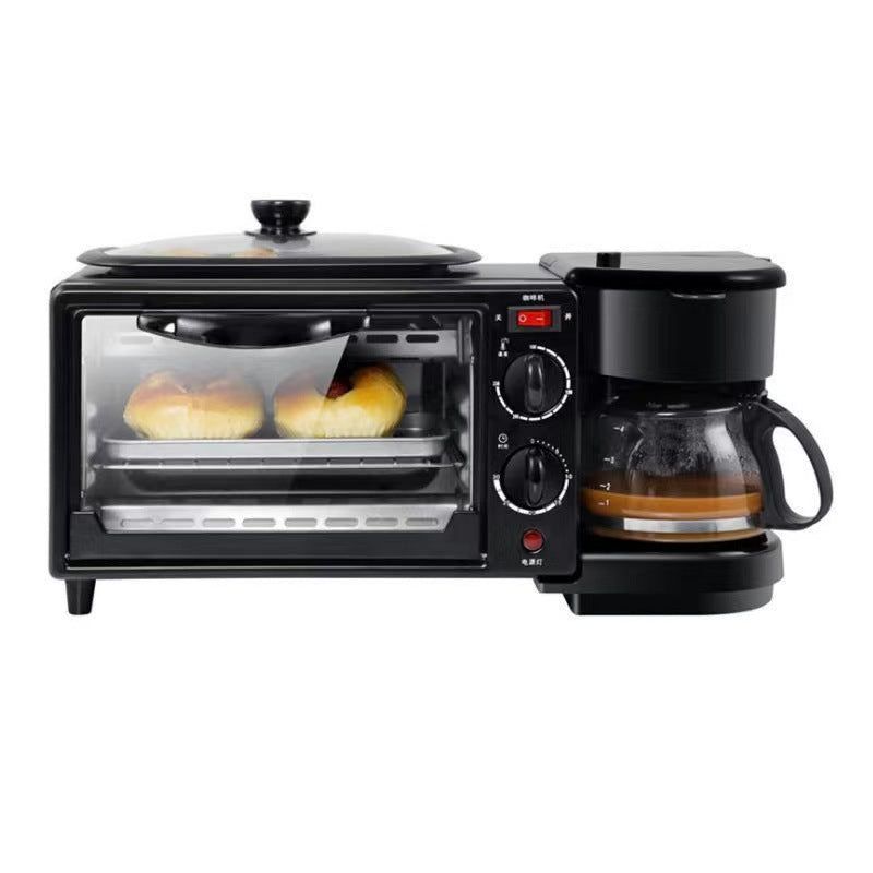 Multifunctional 3-in-1 breakfast maker: toaster, grill, and coffee maker - compact mini oven & sandwich maker for home use