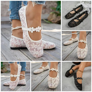 summer new mesh flats women's foreign trade plus size flat bottom bean shoes casual ladieswear shoes wholesale