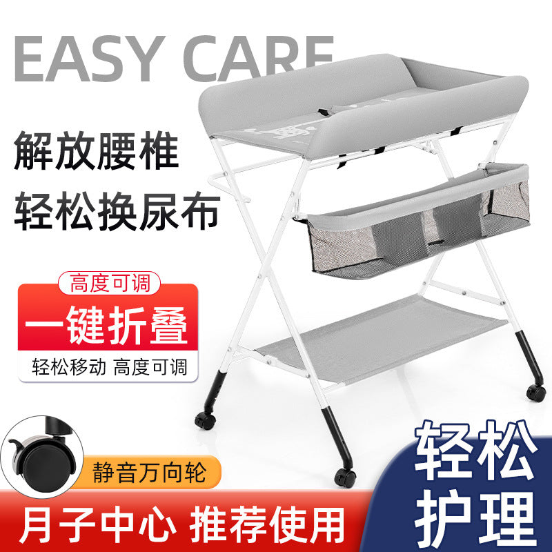 Diaper changing table - portable, multifunctional, foldable baby care station for newborns - bathing, diaper changing, and massage