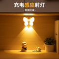 Rechargeable human body induction light for bedroom, no wiring, no punching, wall light, room entrance door magnetic suction bedside night light