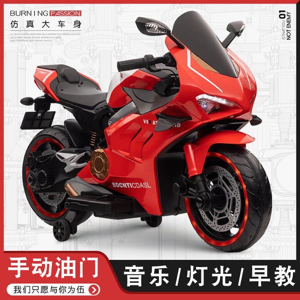 New adults can ride children's electric motorcycles, double oversized toy cars, rechargeable motorcycles for boys and girls