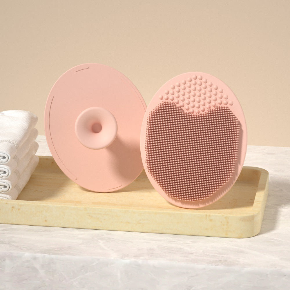 Kids' shampoo brush, silicone bath brush, round face wash brush, baby cleansing soft bristle brush, toddler massage shampoo tool
