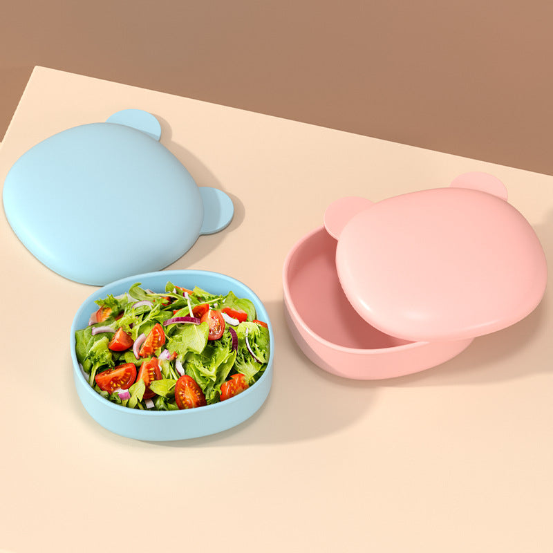 Food-grade silicone lunch box can be put into microwave oven, fresh-keeping box with lid, storage box, student bento box, baby food supplement bowl.