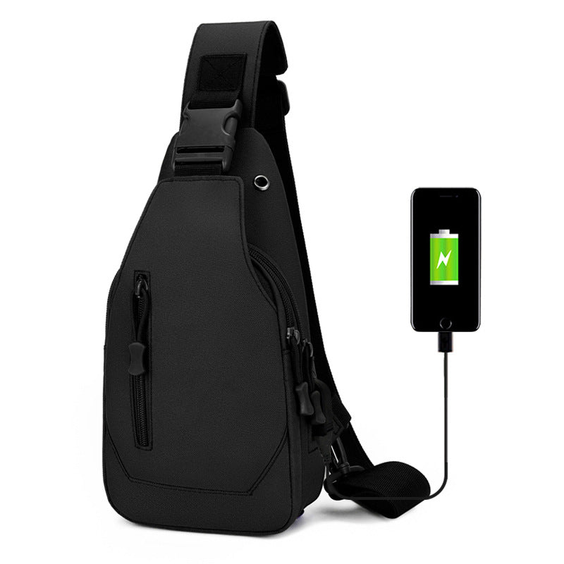 Cross-border outdoor explosive men's bags, casual breast bags, large-capacity shoulder bags, Oxford cloth trendy men's bags, backpacks, messenger bags.