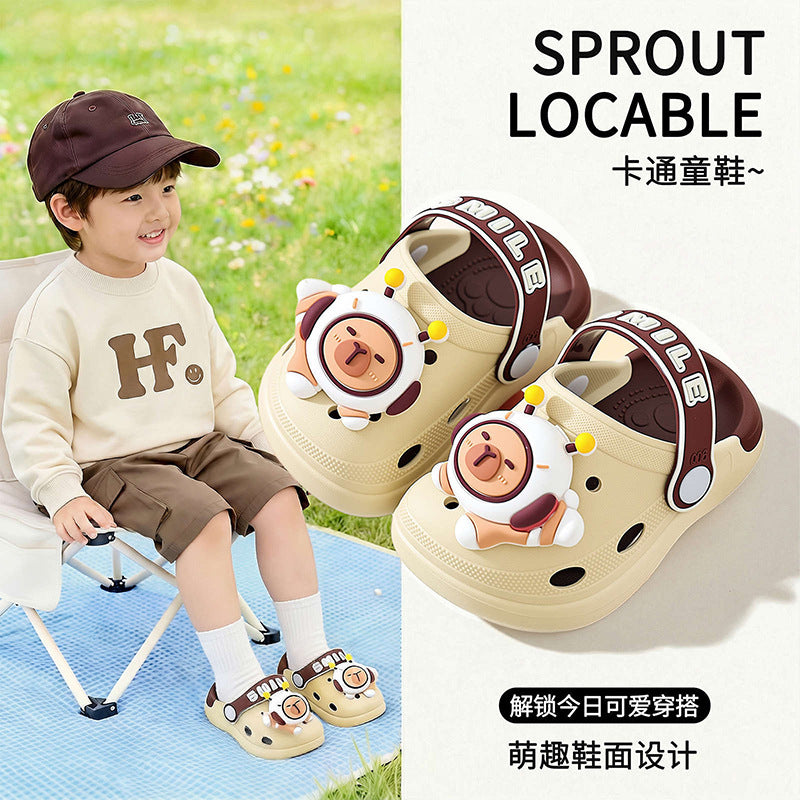 Kids' clogs: summer indoor anti-slip cartoon sandals for girls and boys (toddler to big kid sizes) - perfect for indoor use, outdoor wear, and beach days