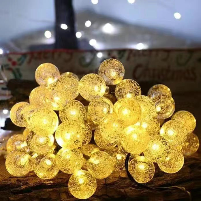 LED solar light string star light bubble ball lantern outdoor waterproof Christmas atmosphere decorative light flash wholesale