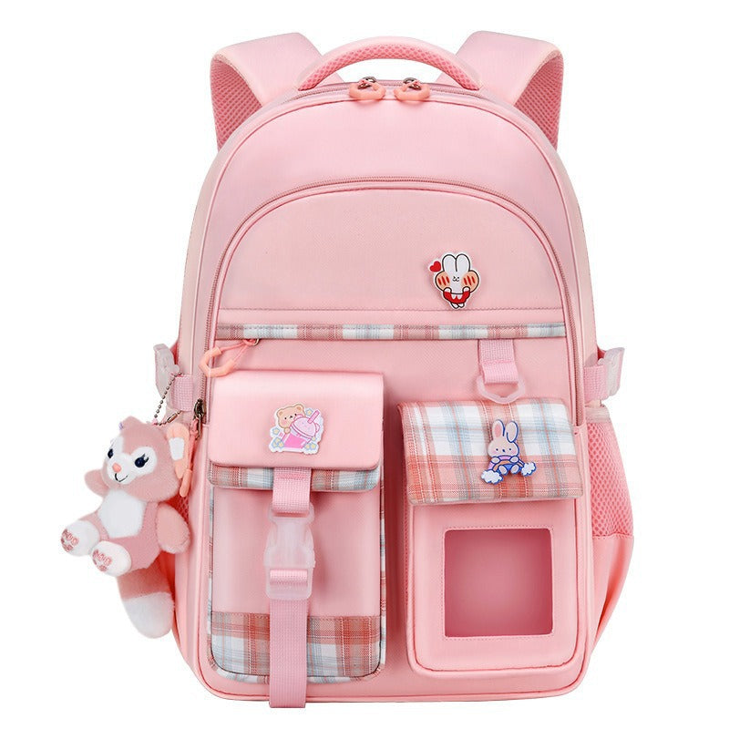 New lightweight school backpack for elementary school students - perfect for girls in grades 1-6. designed for children's spinal protection and reduced burden