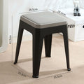Soft plastic medium-sized kids stool living room dining table bench thickened adult for home durable and stackable storage