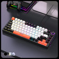 Raiku g83 true mechanical keyboard - wired rgb gaming keyboard with dazzling gradient colors, knob, and blue switches