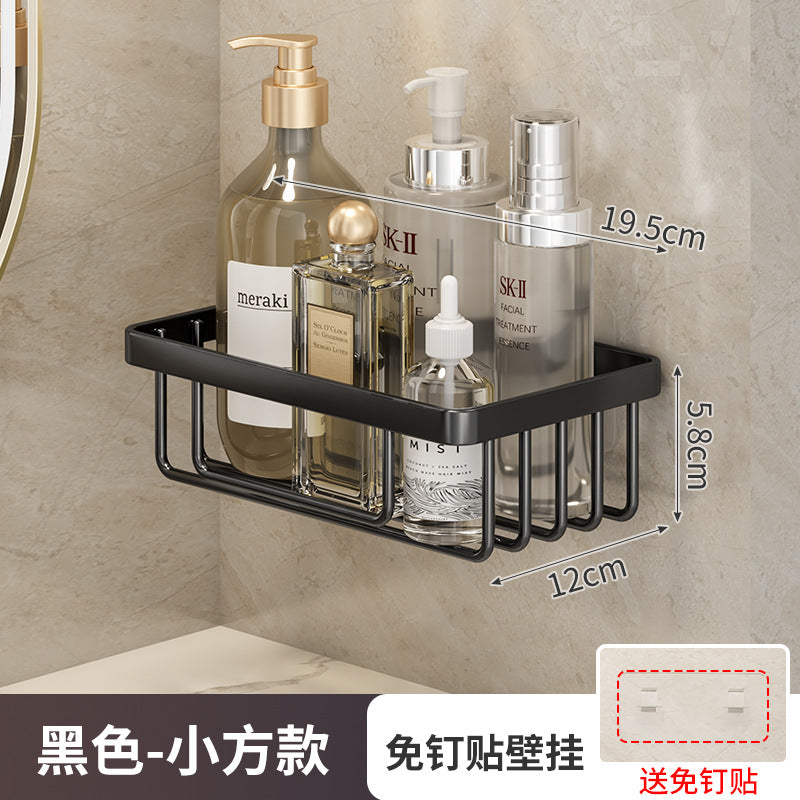 Cross-border non-punching bathroom storage rack set bathroom wrought iron wall-mounted rack wash storage