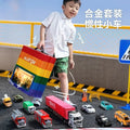 Alloy big truck kids toy set - construction, ambulance, police car, military tank & car - new year edition